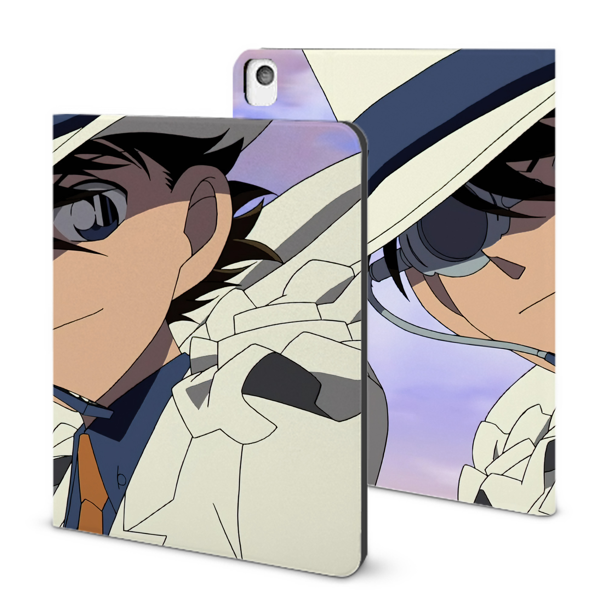（画像用） 名探偵コナン Detective Conan IPadケース ペンホルダー付き ブックスタイルデザイン